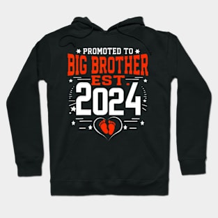 Promoted To Big Brother Est 2024 New Big Brother Fathers Day Hoodie